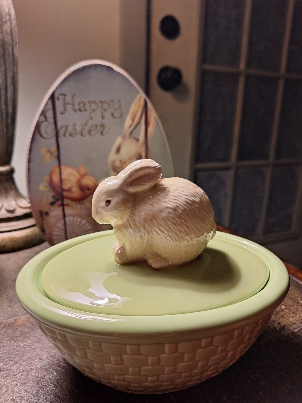 Vintage Hallmark Ceramic Bunny Lidded Jar
